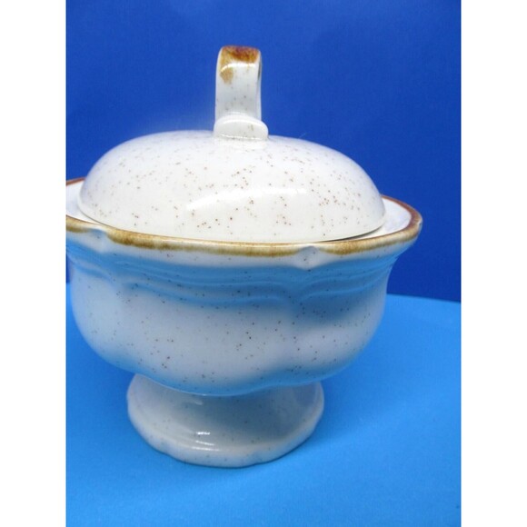 Mikasa Garden Club Covered Pedestal Sugar Bowl Excellent - Picture 10 of 11